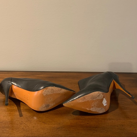 Elizabeth and James Pointed Toe Black Stiletto Heel Bootie - Picture 9 of 11